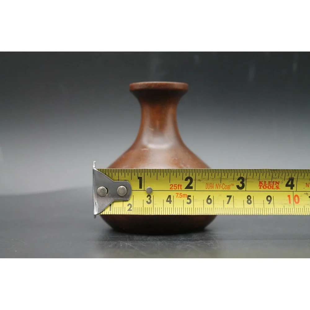 Vintage MCM Mid Century Modern Wood Candle Holders Set of 2 3.25